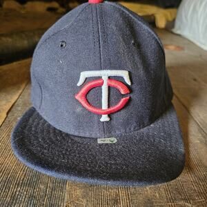 Game Used MLB Authentic Rene Tosoni Minnesota Twins Baseball Hat